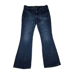 Pilcro Jeans Womens Size 31 The Icon High Rise Flare Blue Denim Pants